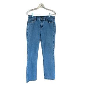 Lauren Ralph Lauren Women's Classic Straight Leg Jeans Light-Med Wash Size 8